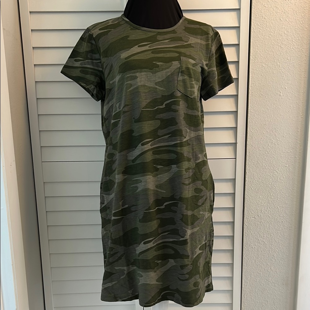 Style & Co. Camouflage Green Dress